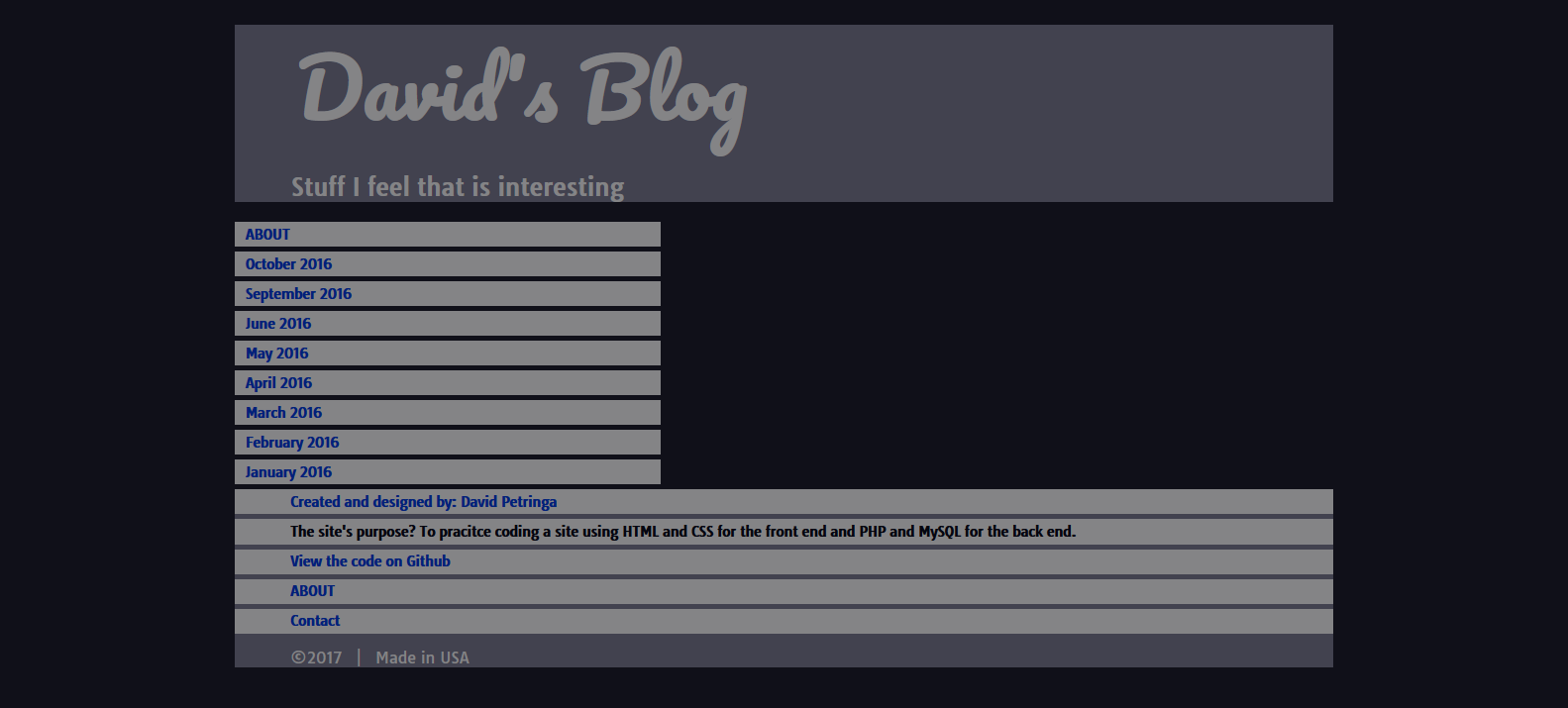 Blog Using PHP and MySQL